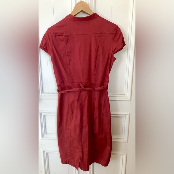 H&M Coral Button-Up Shirt Dress Medium - Picture 2 of 6